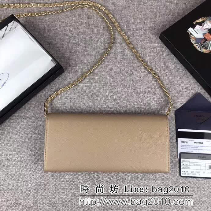 PRADA普拉達 經典款 女士單肩斜挎翻蓋包 可拆卸肩帶 1M1290 DD1014
